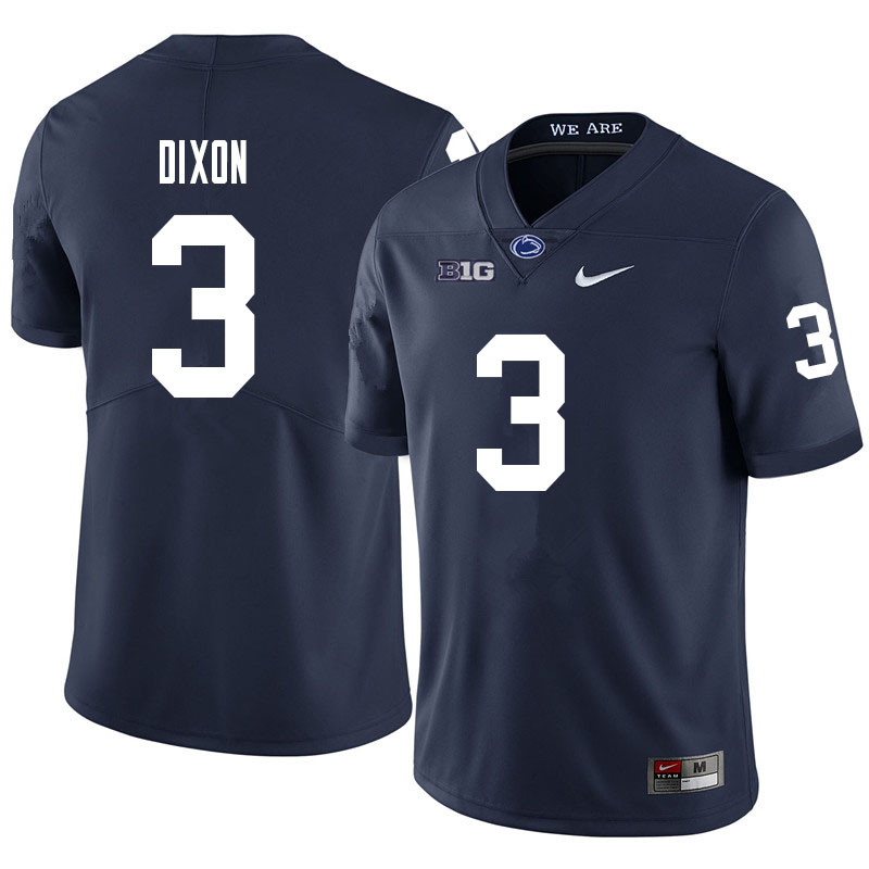 NCAA Nike Men's Penn State Nittany Lions Johnny Dixon #3 College Football Authentic Navy Stitched Jersey OLS4898LD
